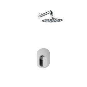 Brushed wall mounted Concealed  shower set with handheld shower