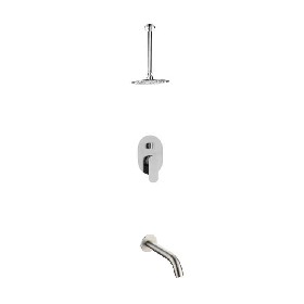 Stainless steel wall mounted Concealed shower mixer ceiling shower set