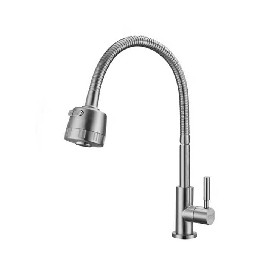 304 stainless steel single hole kitchen cold tap with flexible spray