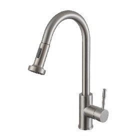 Single hand spring hot and cold water Pull out kitchen mixer