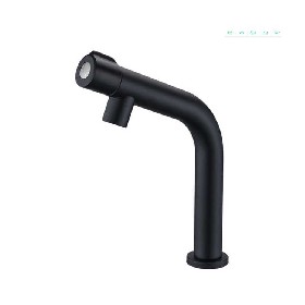 304 stainless steel black Single cold basin faucet