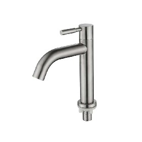 304 stainless steel brushed Single cold basin faucet
