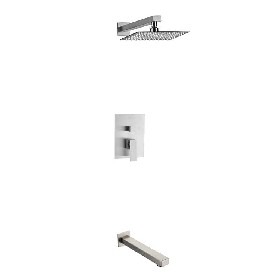 304 stainless steel bathroom rainfall head shower in wall mounted Concealed shower