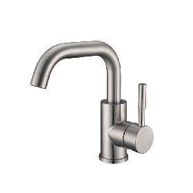 Good quality high rise 304 stainless steel brushed Basin mixer
