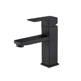 304 stainless steel square bathroom black Basin mixer