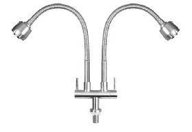 Single cold water bathroom 304 stainless steel double handle Kitchen cold tap