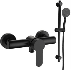 Promotion hot cold water wall mounted black 304 stainless steel Bathtub mixer