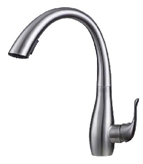 Supply 304 stainless steel brushed 360 degree pull out kitchen mixer