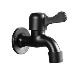 Wall tap water 304 stainless steel black Bibcock