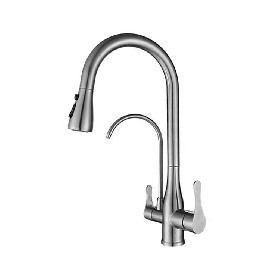 Double handle triple function 304 stainless steel 3 way kitchen sink water Filter faucet