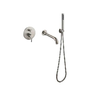brushed 304 stainless stel single handle rainfall shower head Concealed shower