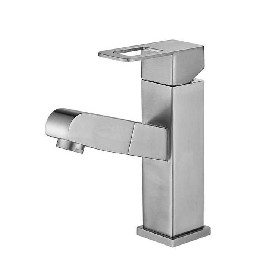 Deck mounted 304 stainless steel water sanitary ware Pull out basin faucet