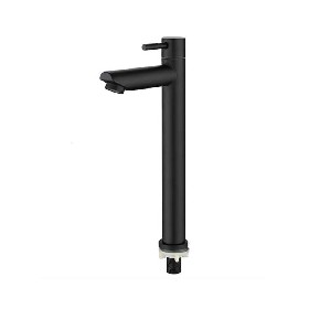 Single handle 304 stainless steel black Single cold basin faucet
