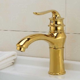 High quality 304 stainless steel square brushed gold Basin mixer