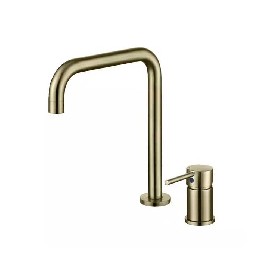 304 stainless steel brushed gold Split basin faucet