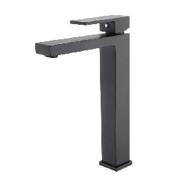 304 stainless steel hot and cold square bathroom black Basin mixer