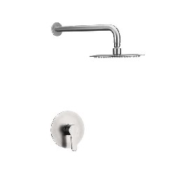 Concealed shower Brushed nickle Bathroom In Wall Mounted Hot And Cold Rain Shower Mixer