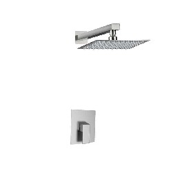 Concealed shower Brushed Wall Mounted Rain 304 Stainless Steel Value Mixer Shower