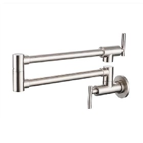 Modern 304 Stainless Steel rotating folding Brushed Single hole water Kitchen cold tap