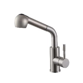 Modern Single Handle 304 Stainless Steel Pull out kitchen mixer With Pull Down Sprayer
