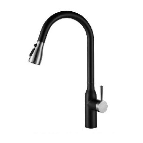 304 stainless steel hot and cold water tap faucet Pull out kitchen mixer