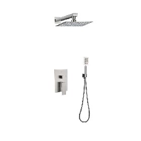 bathroom hot and cold in wall mounted rain 304 stainless steel Concealed shower