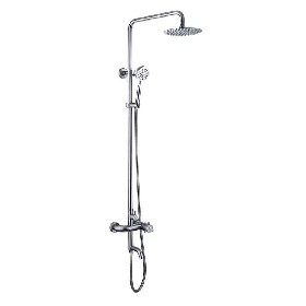 Bathroom Exposed 304 stainless steel Thermostatic shower set Rain Column System Faucet