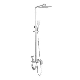 Wall Mount Square SUS304 Rain Bathroom Shower set System in Complete Set