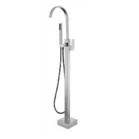 brushed 304 stainless steel Floor stand bathtub faucet