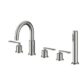 Morden Design Bathroom Single Handle 304 stainless steel Mounted Split bathtub faucet